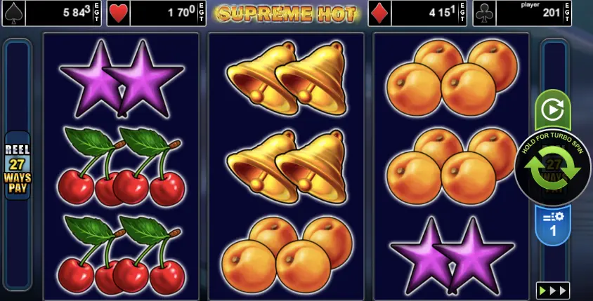 Бонусні функції ігрового автомата Supreme Hot