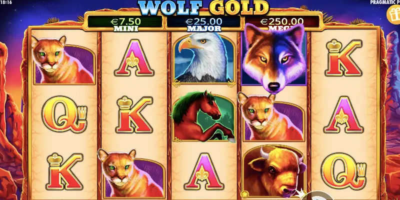 Бонусні функції ігрового автомата Wolf Gold