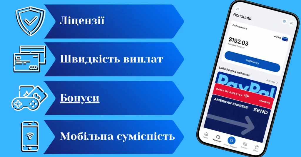 Критерії вибору казино з paypal
