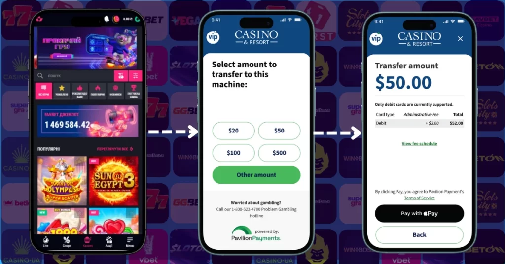 Поповнення у казино через «Епл Пей»